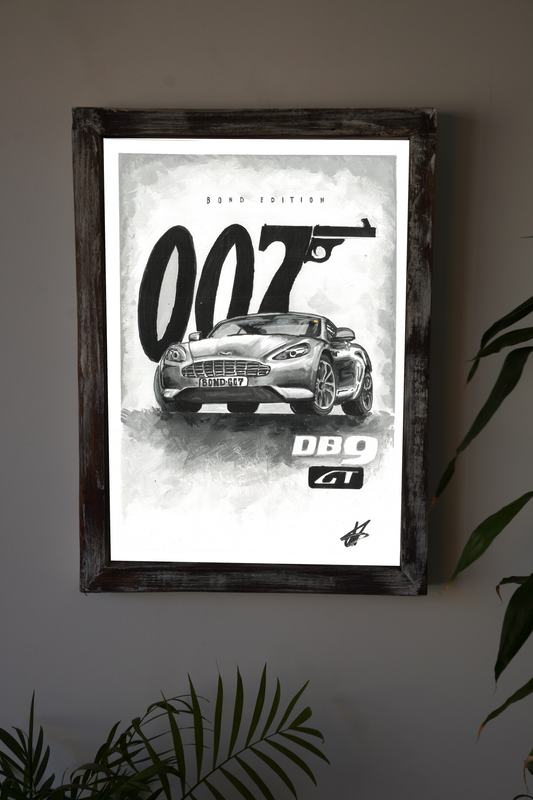 007 James Bond DB9 GT-Deco Arte Drawing