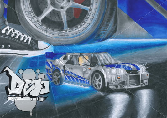 Nissan skyline(Brian; 2 Fast 2 Furious)Art print
