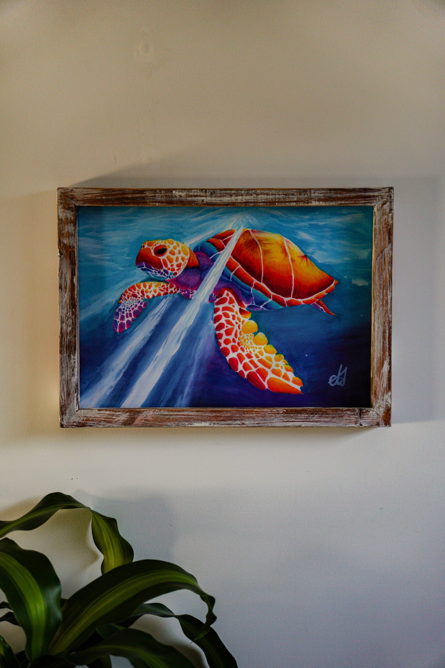 Rainbow Turtle Art print