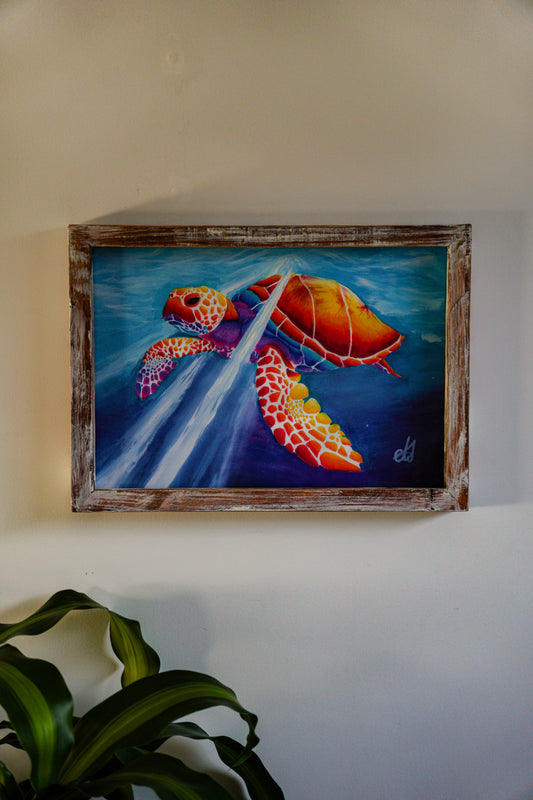 Rainbow Turtle Art print