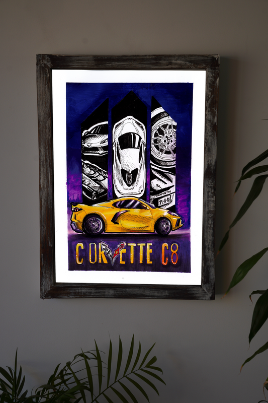 Corvette C8-Deco Arte Drawing