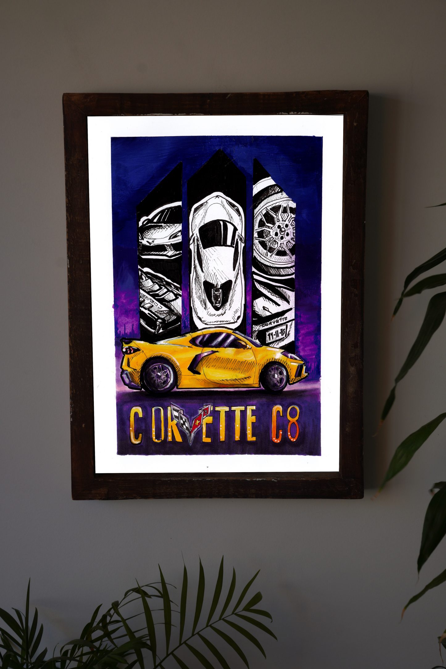 Corvette C8-Deco Arte Drawing